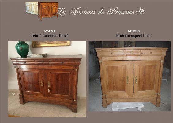 meuble ancien relooké acpect bois brut